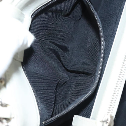 Chanel Chain Me Tote Quilted Calfskin, WHITE, LEATHER, Tote bag