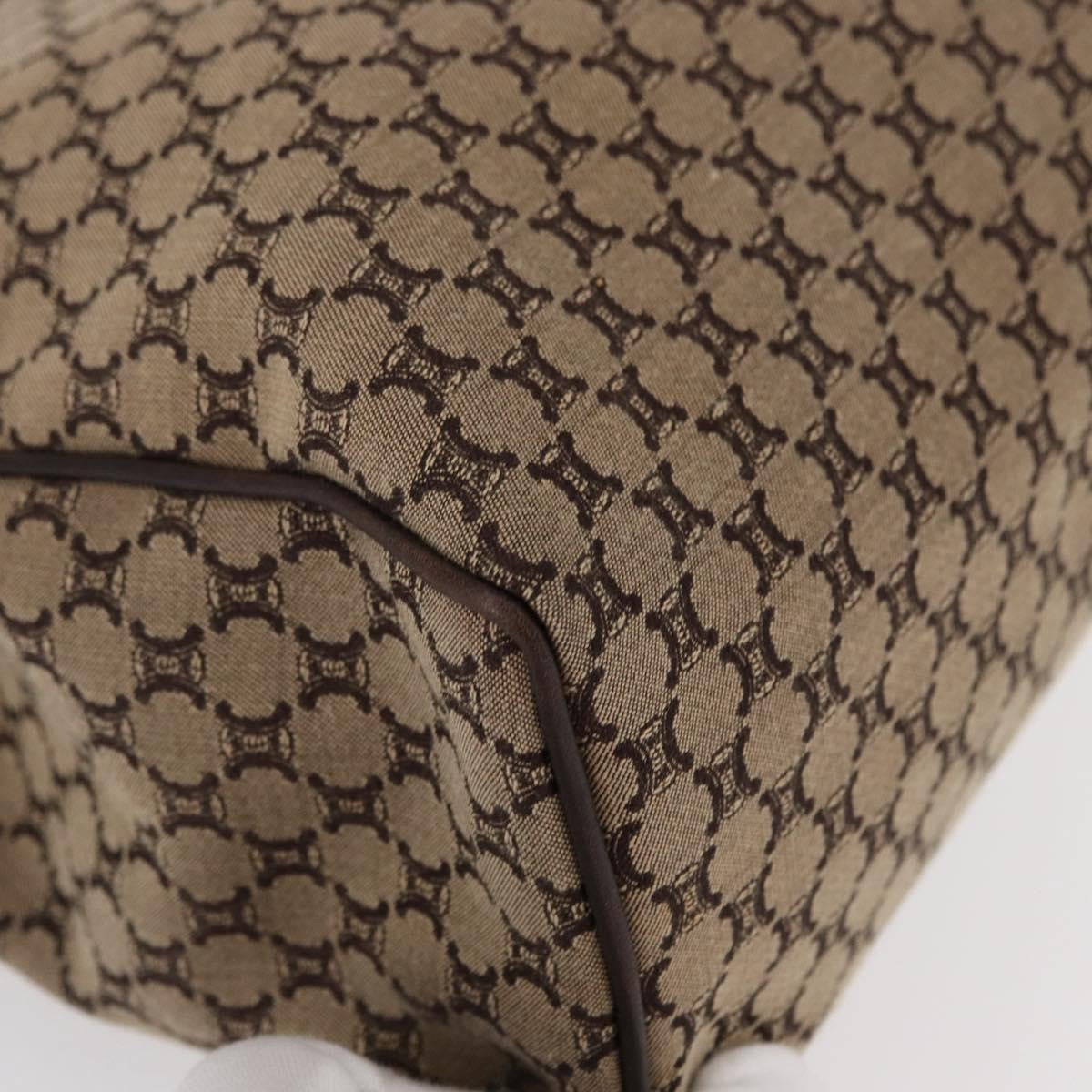 Celine Vintage Macadam Handbag Canvas, BEIGE, CANVAS, Handbag