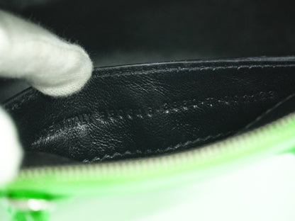 Balenciaga Logo Ville Bag Crocodile Embossed Leather, GREEN, LEATHER, Handbag