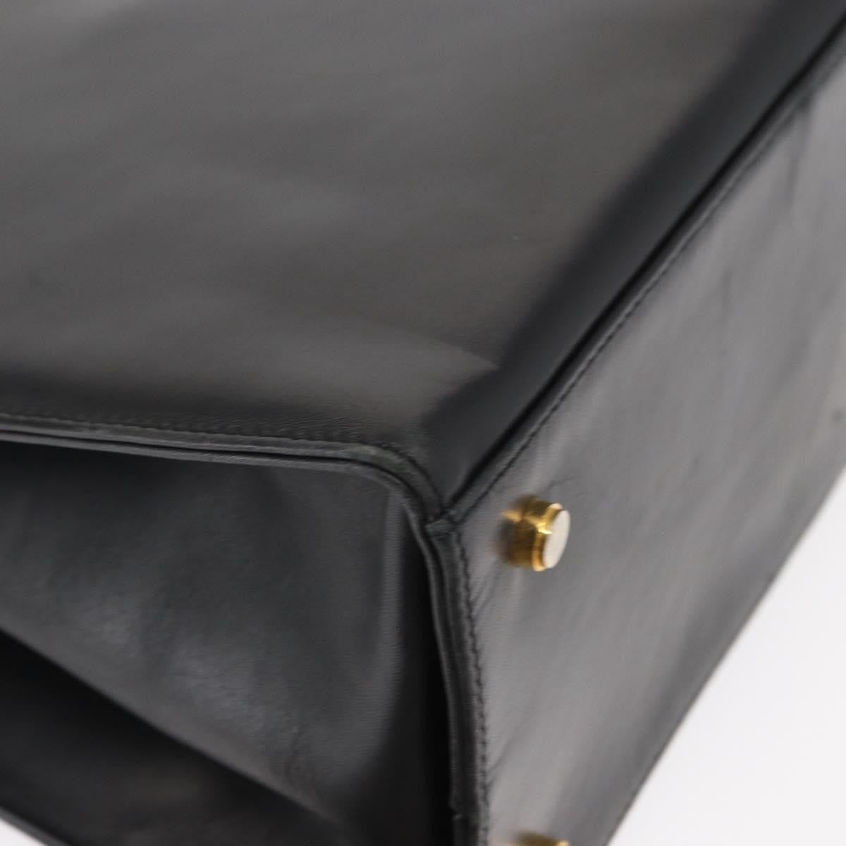 Salvatore Ferragamo Gancini Shoulder Bag Leather, BLACK, LEATHER, Shoulder bag