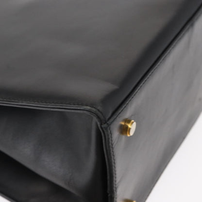 Salvatore Ferragamo Gancini Shoulder Bag Leather, BLACK, LEATHER, Shoulder bag