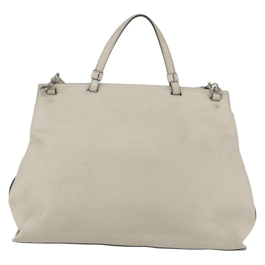Gucci Bamboo Daily Top Handle Bag Leather, WHITE, LEATHER, Handbag