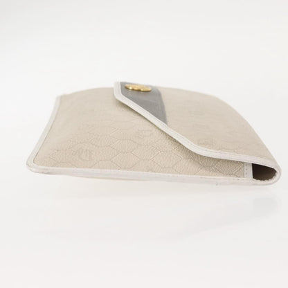 Christian Dior Vintage honeycomb clutch Canvas, WHITE, CANVAS, Clutche & pouche