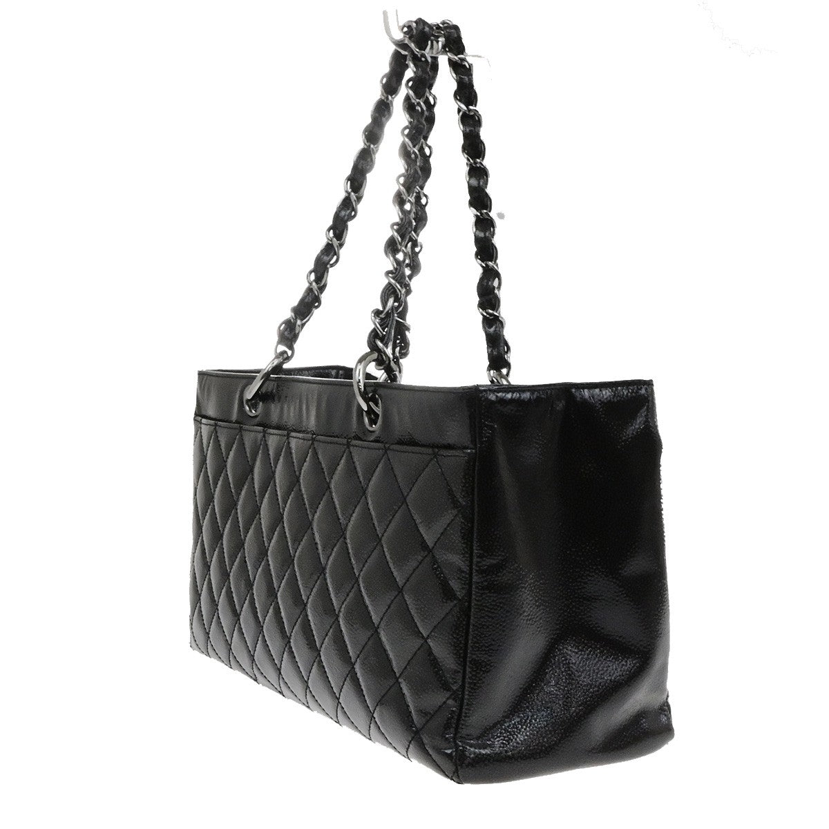 Chanel Reissue 2.55 Tote Quilted Patent, BLACK, PATENT_LEATHER, Tote bag