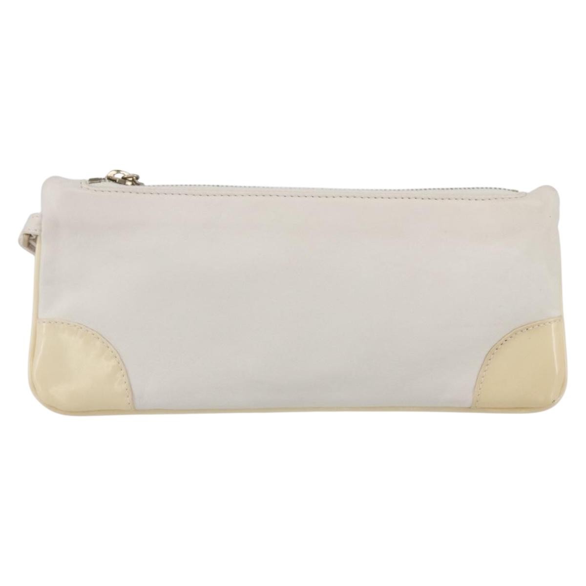 Chanel Camellia Clutch Bag Leather, ECRU, LEATHER, Clutche & pouche