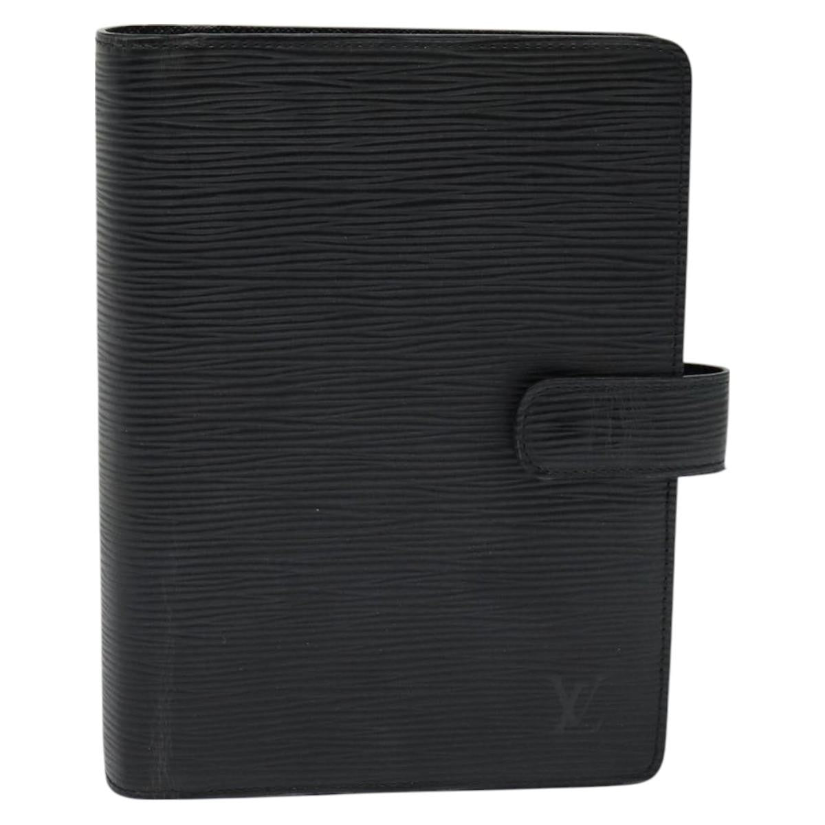 Louis Vuitton Agenda Cover Epi Leather, BLACK, LEATHER, Wallets