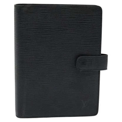 Louis Vuitton Agenda Cover Epi Leather, BLACK, LEATHER, Wallets