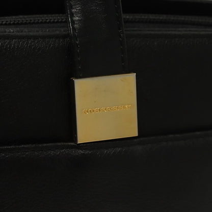 Burberry Tote Leather, BLACK, LEATHER, Tote bag