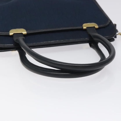 Christian Dior Vintage Trotter Handbag Canvas, NAVY, CANVAS, Handbag