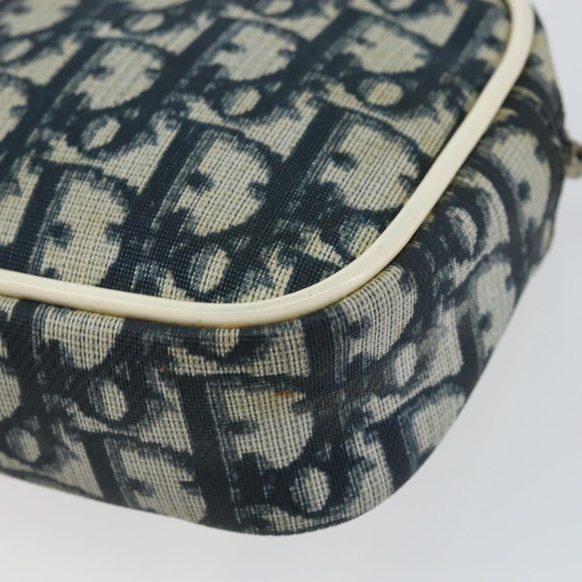 Christian Dior Vintage Trotter Pouch Diorissimo Canvas, NAVY, PVC, Clutche & pouche