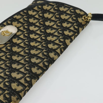Christian Dior Vintage Trotter Flap Shoulder Bag Diorissimo Canvas, NAVY, CANVAS, Shoulder bag