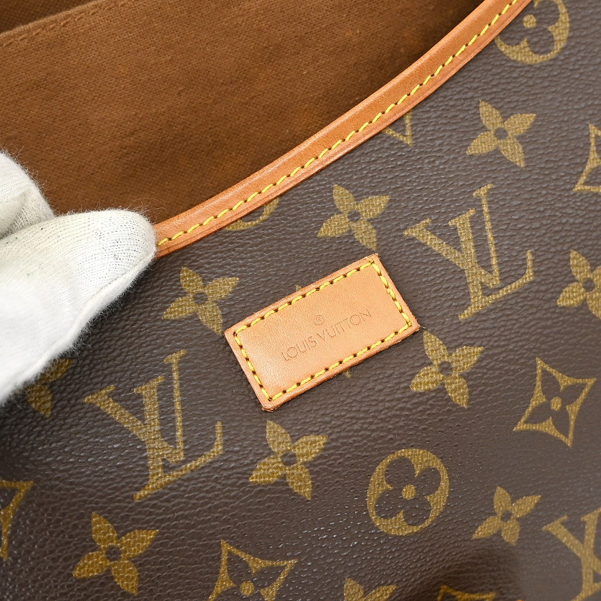 Louis Vuitton Saumur Handbag Monogram Canvas, BROWN, CANVAS, Shoulder bag