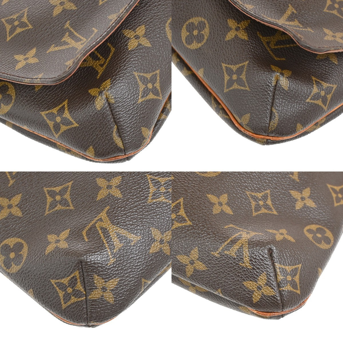 Louis Vuitton Musette Tango Handbag Monogram Canvas, BROWN, CANVAS, Shoulder bag