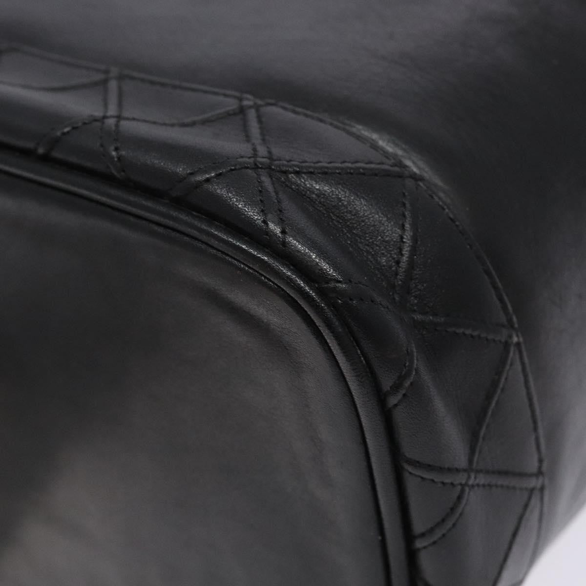 Chanel Vanity pouch Leather, BLACK, LEATHER, Toiletry Case