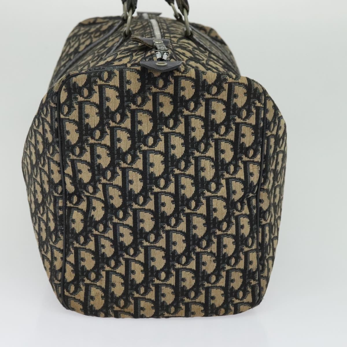 Christian Dior Vintage Trotter Boston Bag Diorissimo Canvas, NAVY, CANVAS, Travel bag
