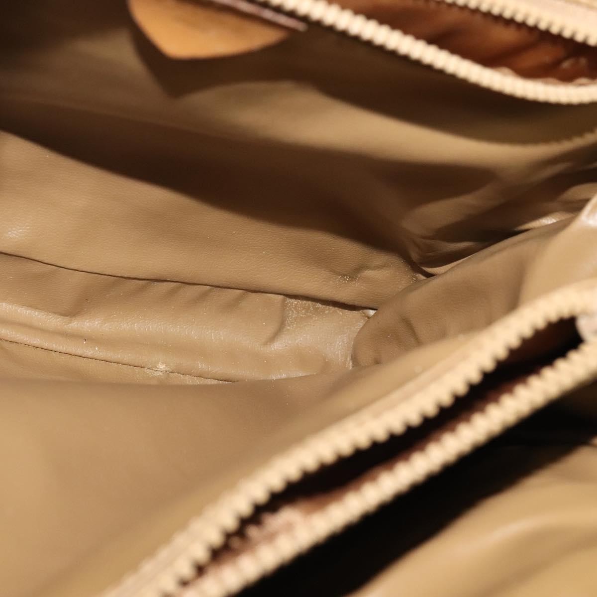 Celine Vintage Macadam Handbag Canvas, BEIGE, CANVAS, Handbag