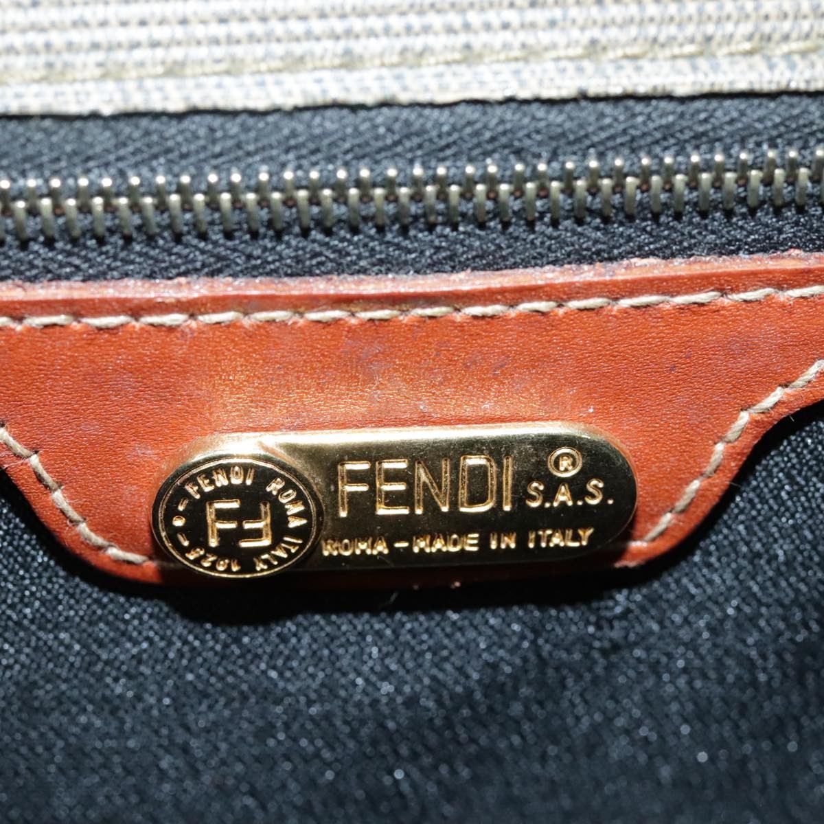 Fendi Vintage Top Handle Bag PVC, BROWN, PVC, Handbag