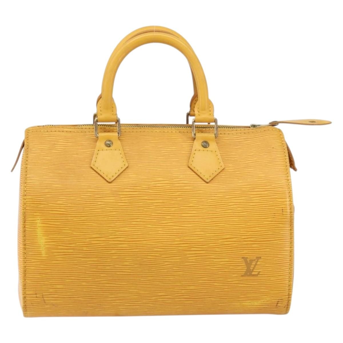 Louis Vuitton Speedy Handbag Epi Leather, YELLOW, LEATHER, Handbag
