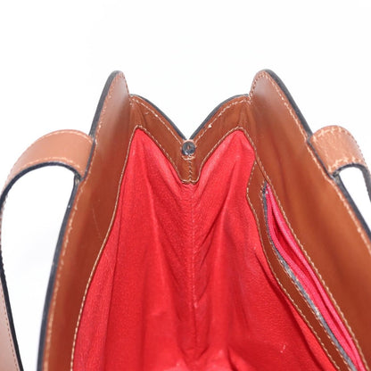 Celine Vintage Shoulder Bag Leather, BROWN, LEATHER, Shoulder bag