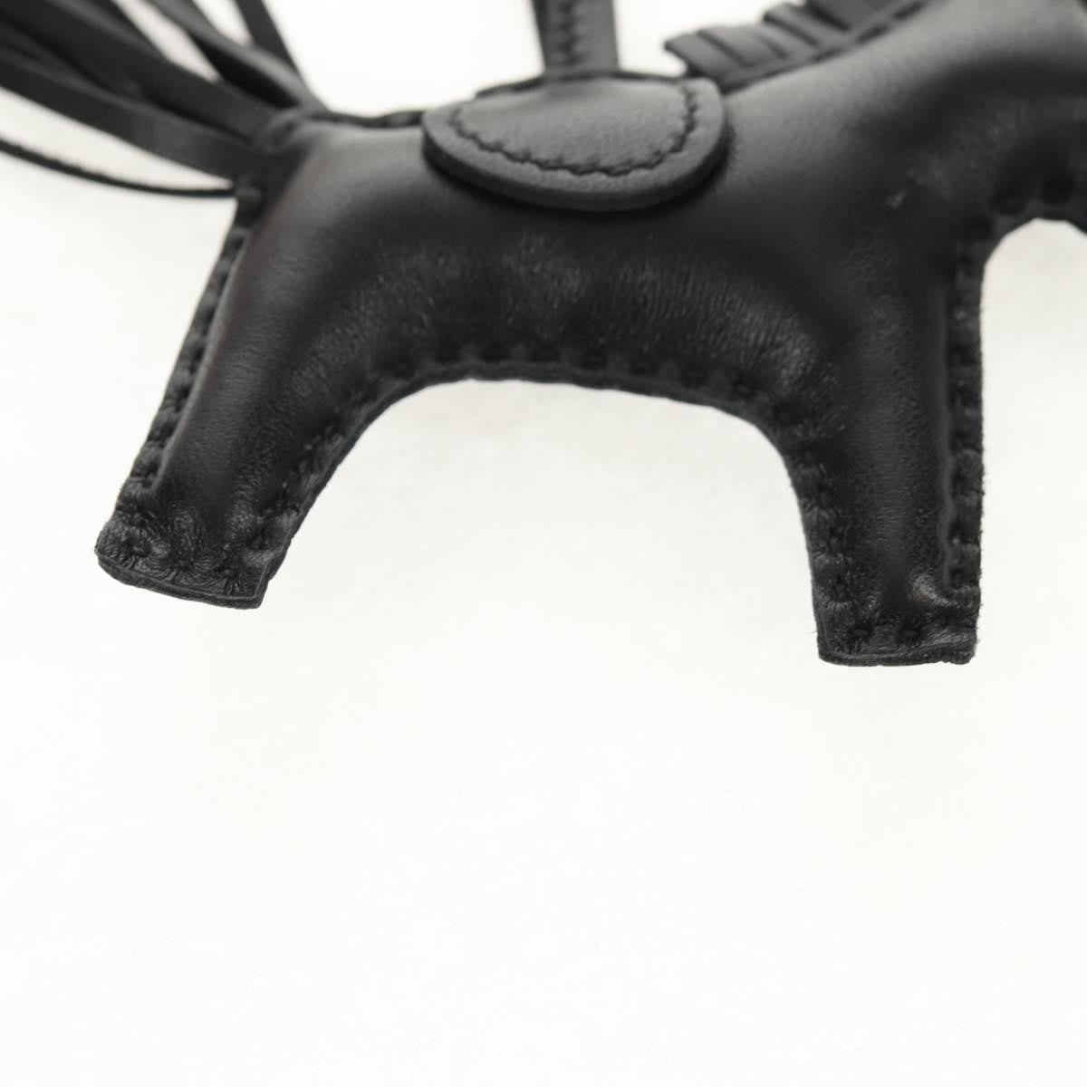 Hermes So Black GriGri Rodeo Bag Charm Leather, BLACK, LEATHER, Charms and Keychains