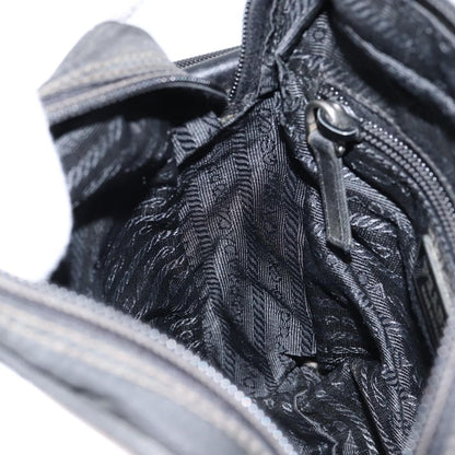 Prada Front Pocket Messenger Bag Tessuto, BLACK, NYLON, Shoulder bag