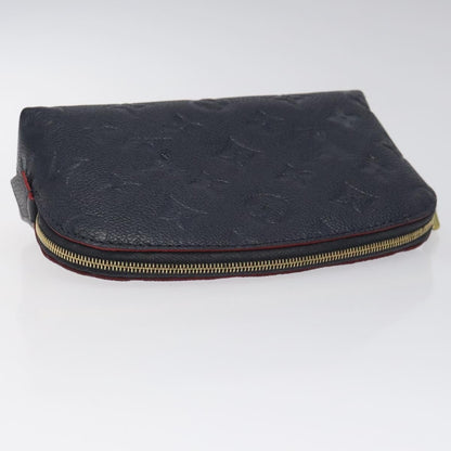 Louis Vuitton Cosmetic Pouch Monogram Empreinte Leather, NAVY, LEATHER, Toiletry Case