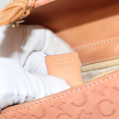 Celine Vintage Macadam Shoulder Bag Canvas and Leather, PINK, CANVAS, Shoulder bag