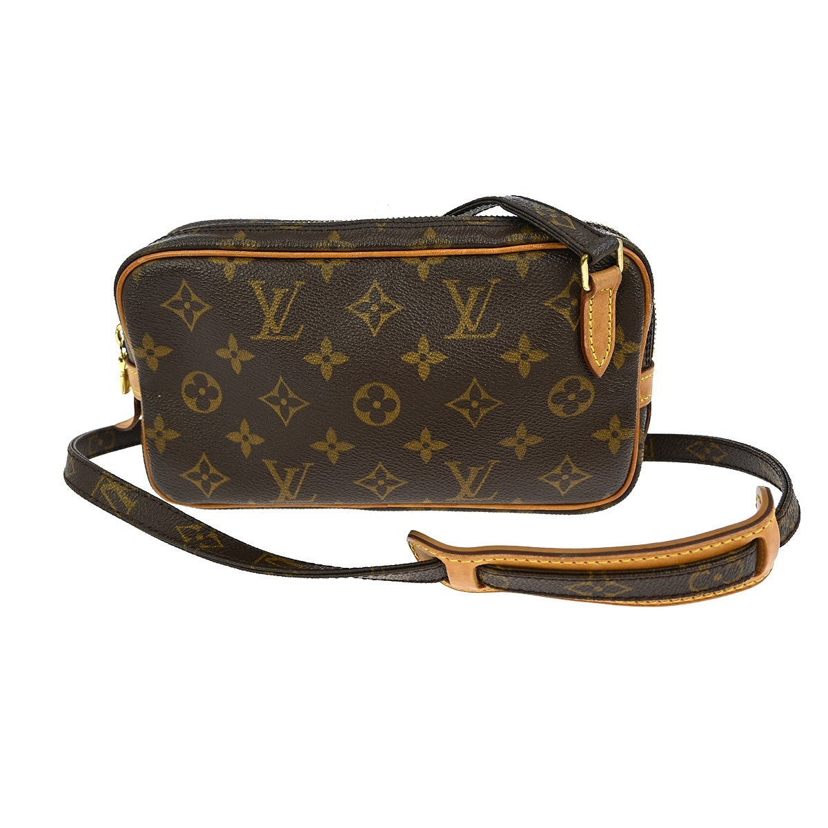 Louis Vuitton Pochette Marly Bandouliere Bag Monogram Canvas, BROWN, CANVAS, Clutche & pouche