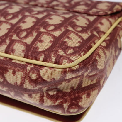 Christian Dior Vintage Flap Crossbody Bag Canvas, RED, CANVAS, Shoulder bag