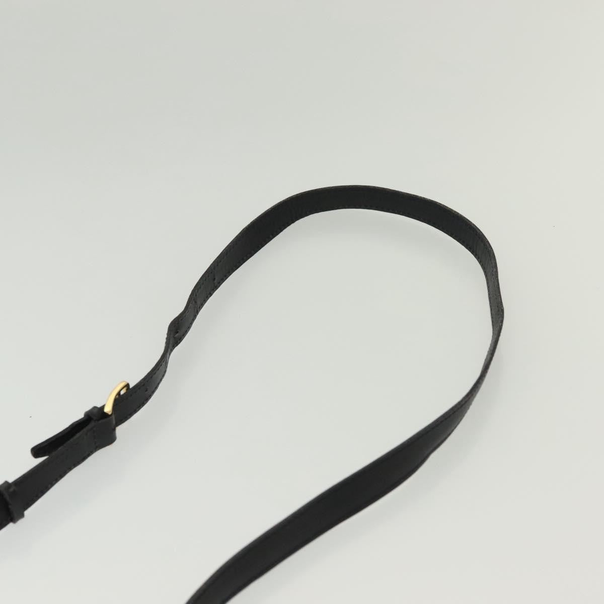 Celine Vintage Triomphe Shoulder Bag Leather, BLACK, LEATHER, Shoulder bag