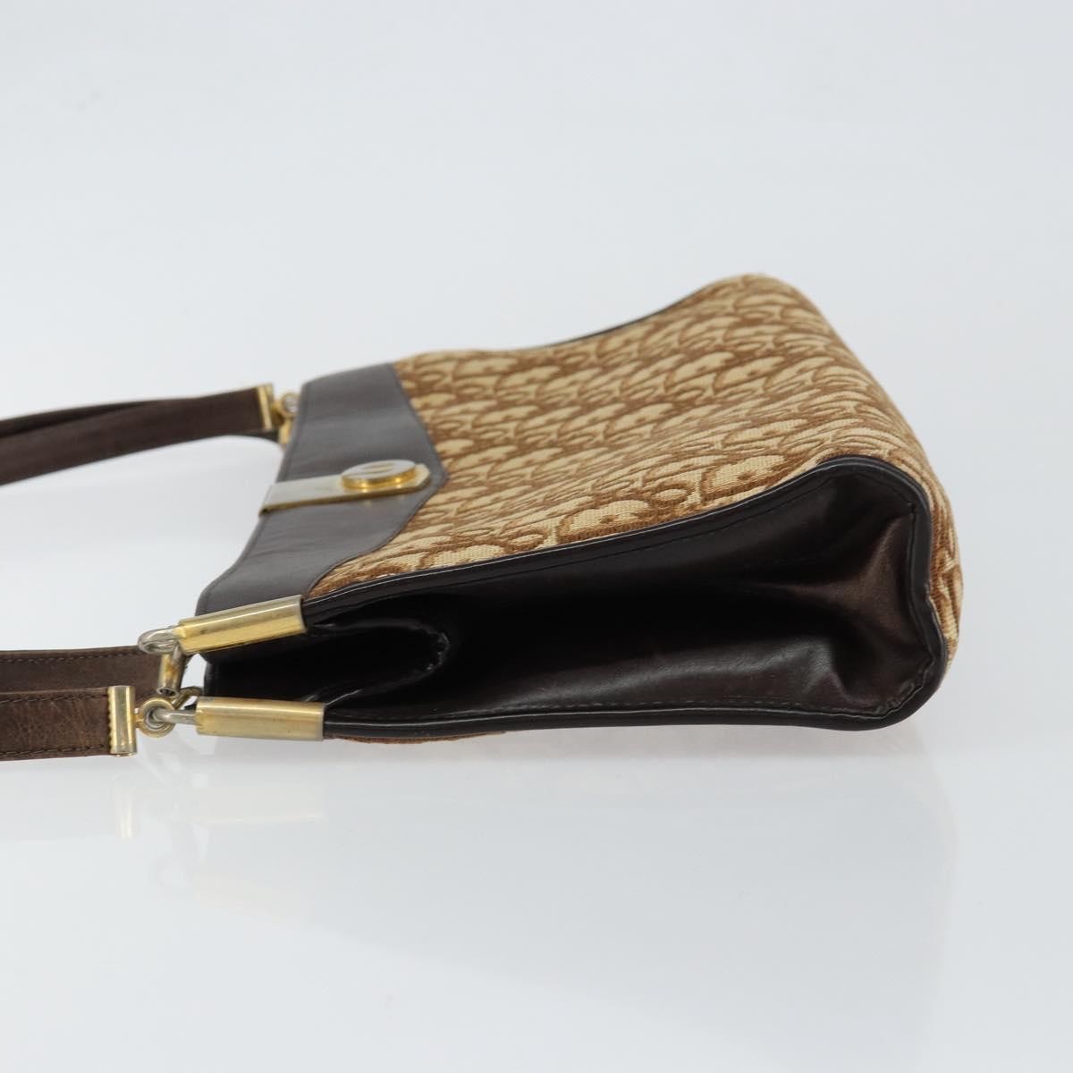 Christian Dior Vintage Trotter Shoulder Bag Canvas, BROWN, CANVAS, Shoulder bag