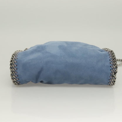 Stella McCartney Falabella Fold Over Crossbody Bag Suede, BLUE, SUEDE, Crossbody bag