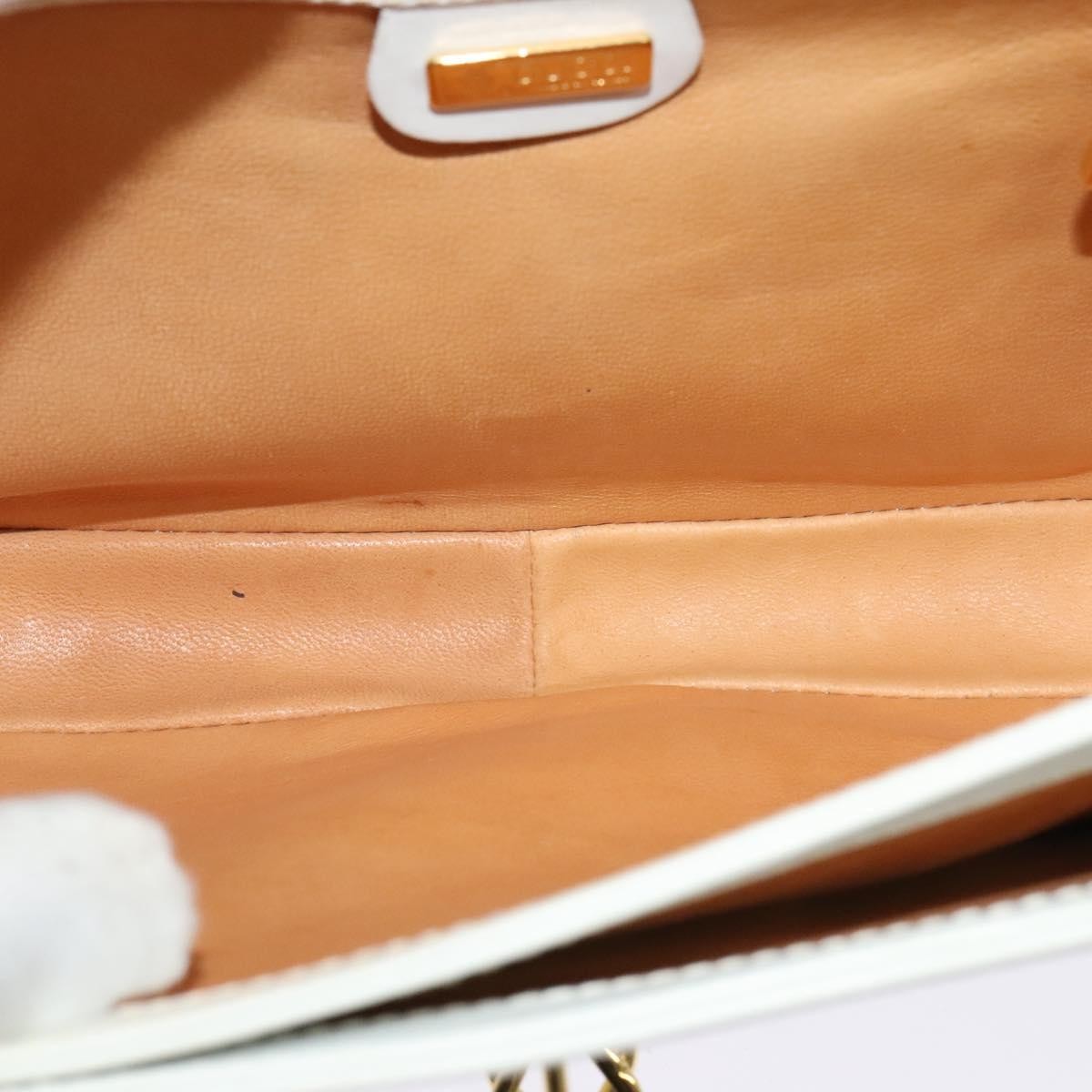 Gucci Vintage Flap Crossbody Bag Leather, WHITE, LEATHER, Shoulder bag