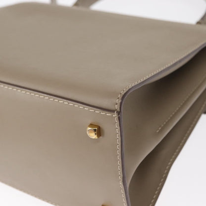 Salvatore Ferragamo Gancini Top Handle Flap Bag Leather, BEIGE, LEATHER, Handbag