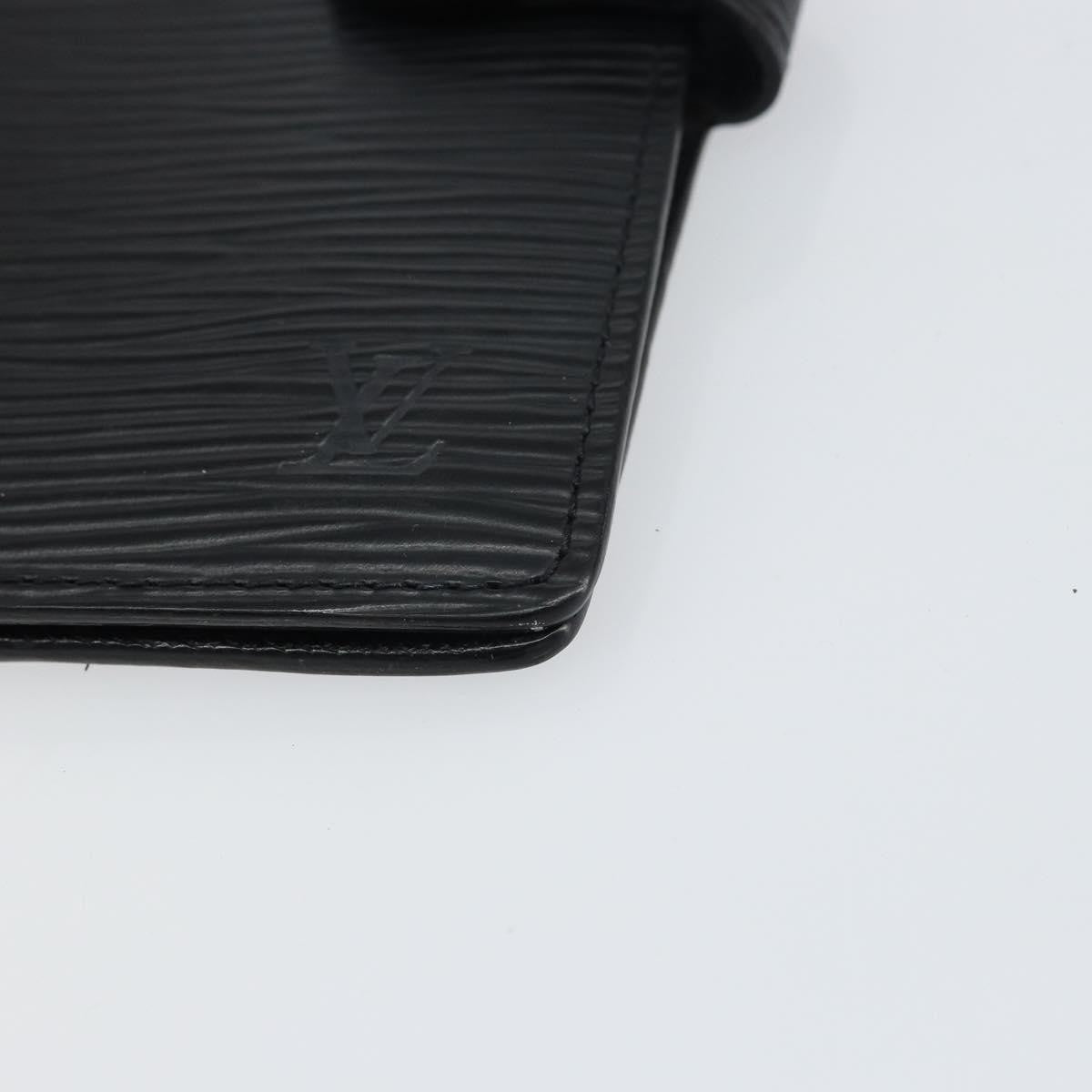 Louis Vuitton Agenda Cover Epi Leather, BLACK, LEATHER, Wallets