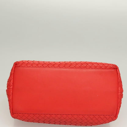 Bottega Veneta Open Shopping Tote Intrecciato Nappa, RED, LEATHER, Tote bag
