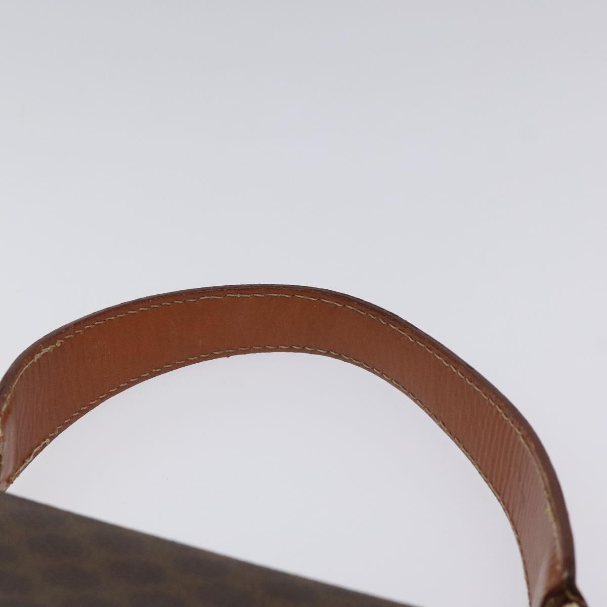 Celine Macadam Handbag Macadam with leather, BROWN, CANVAS, Handbag