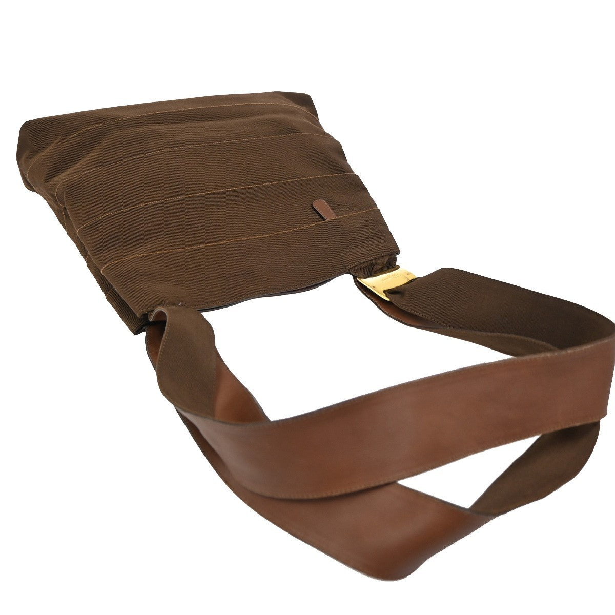 Salvatore Ferragamo Vara shoulder Bag Canvas, BROWN, CANVAS, Shoulder bag