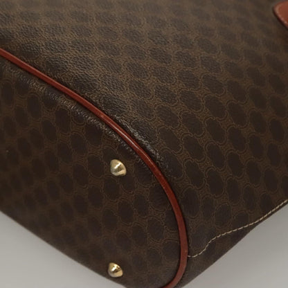 Celine Vintage Macadam Handbag Leather, BROWN, LEATHER, Handbag