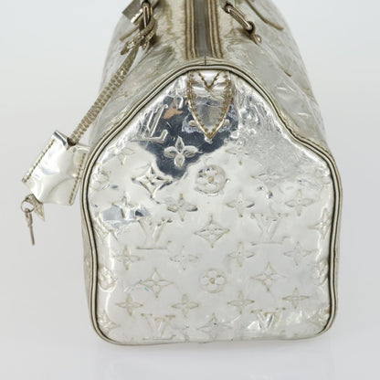 Louis Vuitton Speedy Handbag Monogram Vernis, SILVER, PATENT_LEATHER, Handbag
