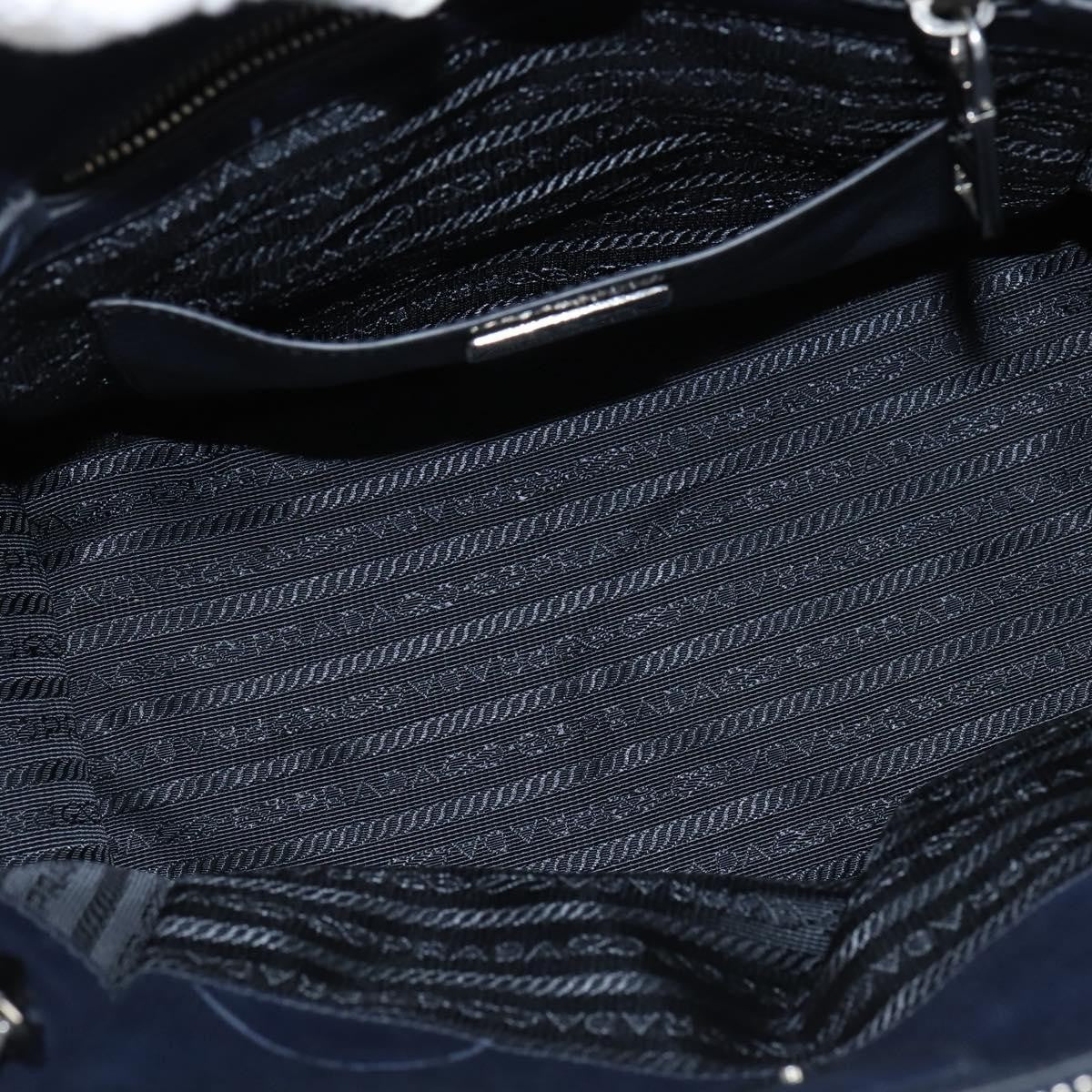 Prada Cuir Convertible Shopping Tote Leather, NAVY, LEATHER, Handbag