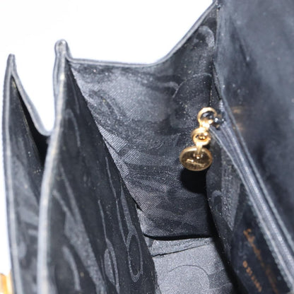 Salvatore Ferragamo Convertible Top Handle Bag Leather, BLACK, LEATHER, Handbag