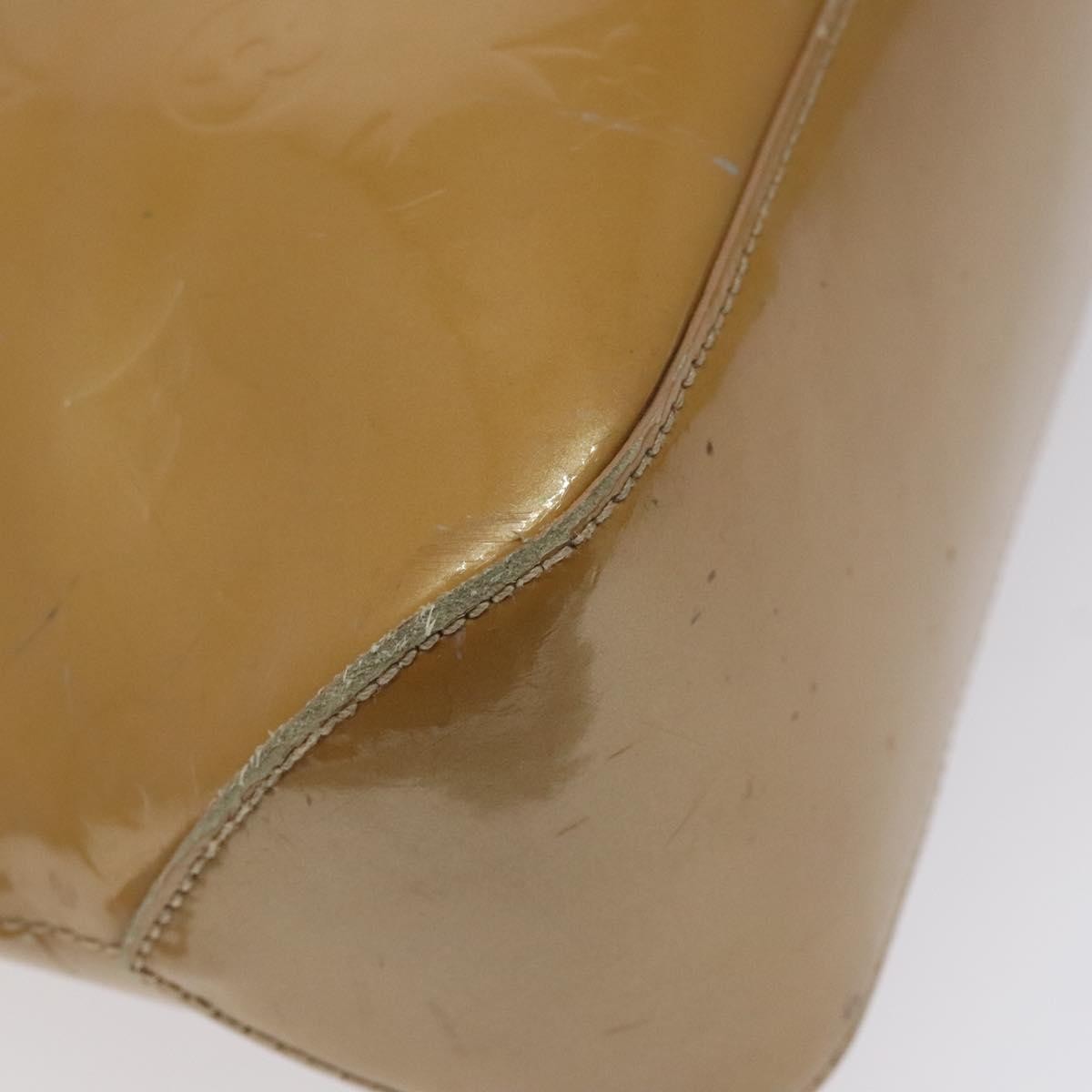 Louis Vuitton Brentwood Handbag Monogram Vernis, BEIGE, PATENT_LEATHER, Shoulder bag