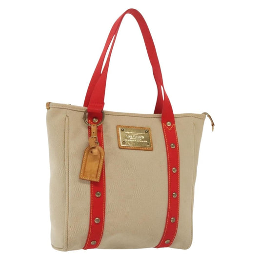 Louis Vuitton Antigua Tote Canvas, BEIGE, CANVAS, Tote bag