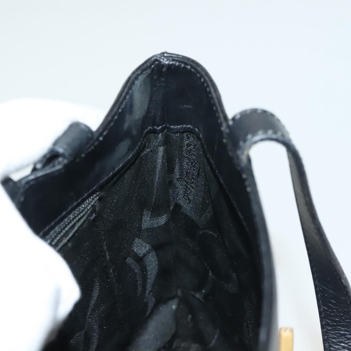 Salvatore Ferragamo Vintage Handbag Leather, BLACK, LEATHER, Handbag