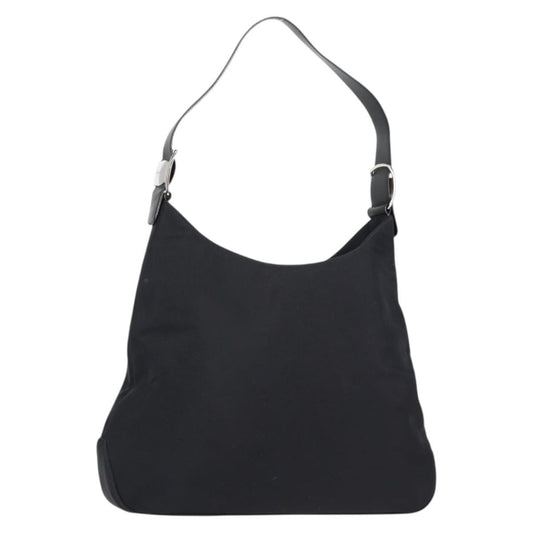 Salvatore Ferragamo Vala Shoulder Bag Nylon, BLACK, NYLON, Shoulder bag