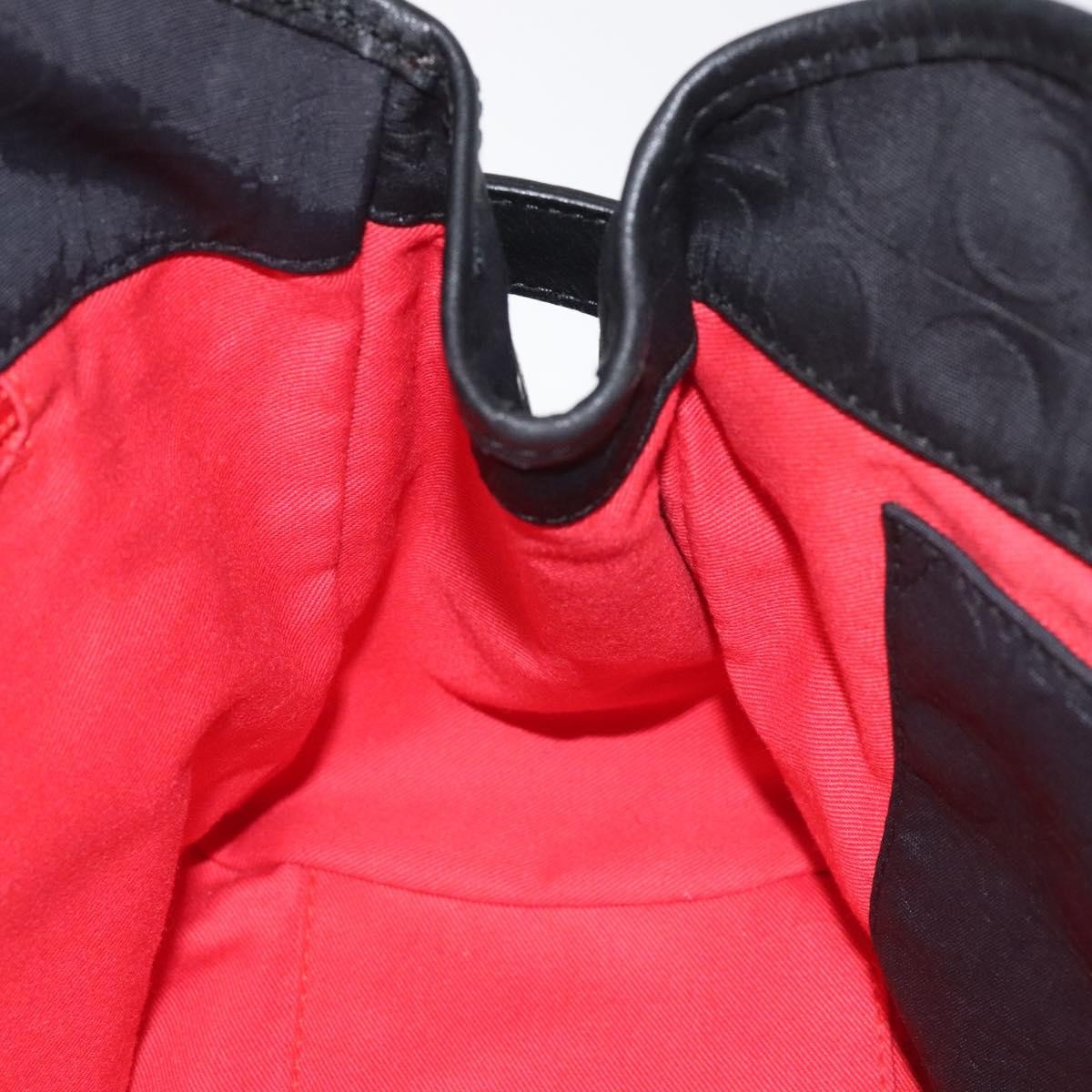 Salvatore Ferragamo Gancini handbag Nylon, BLACK, NYLON, Handbag