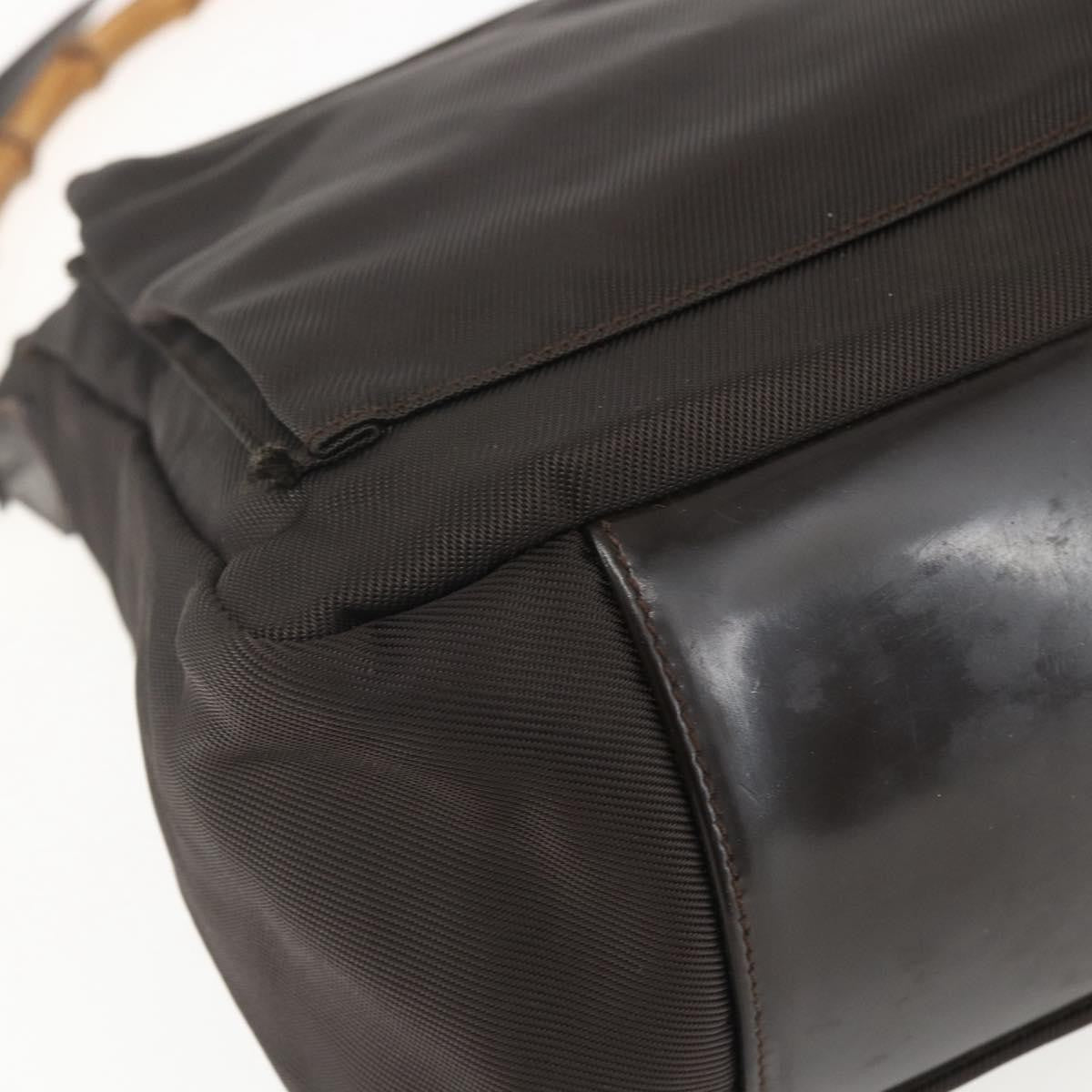 Gucci Vintage Handbag Nylon, BROWN, NYLON, Handbag