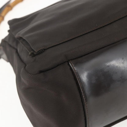 Gucci Vintage Handbag Nylon, BROWN, NYLON, Handbag