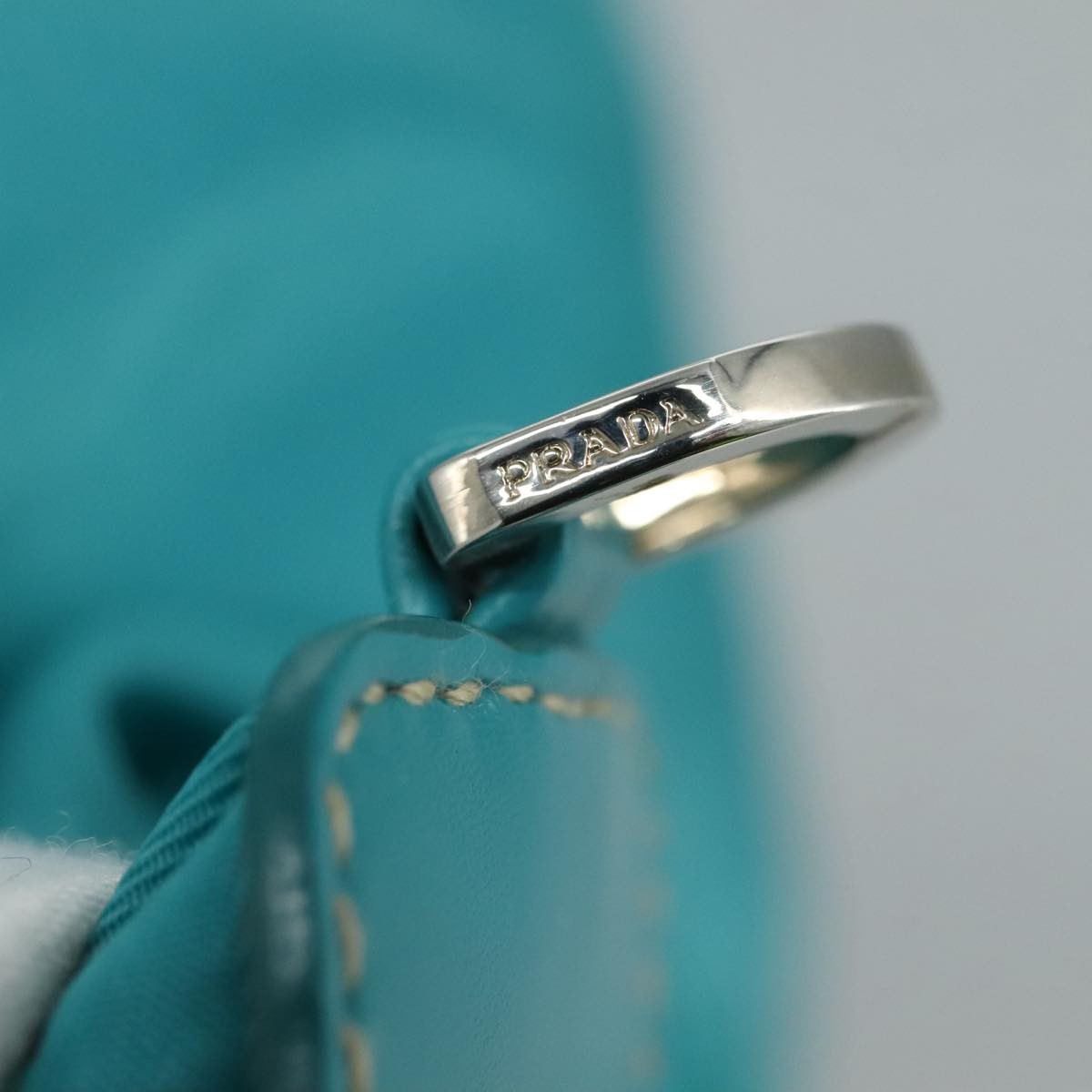 Prada Zip Top Messenger Bag Tessuto, TURQUOISE, NYLON, Shoulder bag